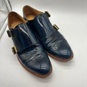Office Of Angela Scott Mr. Colin Ocean Blue Monk 38 EU (US 7.5-8) FLAWS READ